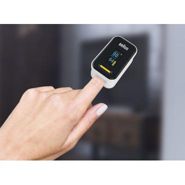 Braun YK-81CEU pulsoximeter Sort, Rustfrit st&aring;l