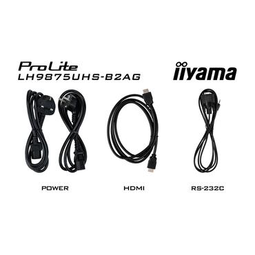 iiyama ProLite LH9875UHS-B2AG 98" Klass (97.5" visbar) LED-bakgrundsbelyst LCD-skärm