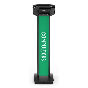 Compulocks iPad 10th-11th (A16) Gen Space Enclosure Brandable Floor Stand Plus Hub Black ställ