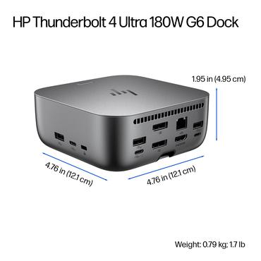 HP Thunderbolt Dock G6 - dockingstation - Thunderbolt 4 - HDMI, 2 x DP - 1GbE, 2.5GbE