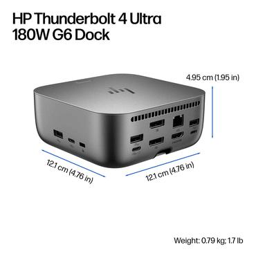 HP Thunderbolt Dock G6 - dockingstation - Thunderbolt 4 - HDMI, 2 x DP - 1GbE, 2.5GbE