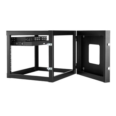 StarTech.com "8U Hinged Open Frame Wall Mount Network Rack