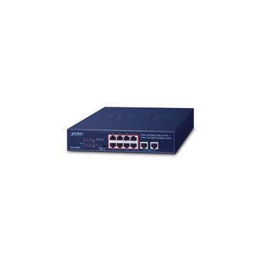 PLANET FSD-1008HP netværksswitch Ikke administreret Fast Ethernet (10/100) Strøm over Ethernet (PoE) 1U Blå