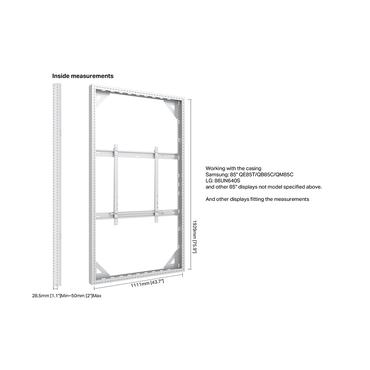 Multibrackets M Pro Series h&ouml;lje - medium - f&ouml;r LCD-display - slank - vit