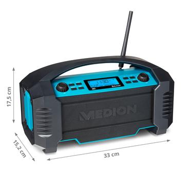 Medion MD 43320 DAB+ Baustellen-Radio blau / schwarz