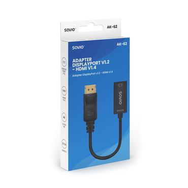 Savio AK-62 video cable adapter 0.2 m DisplayPort HDMI