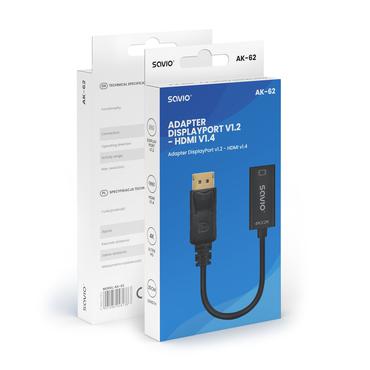 Savio AK-62 video cable adapter 0.2 m DisplayPort HDMI