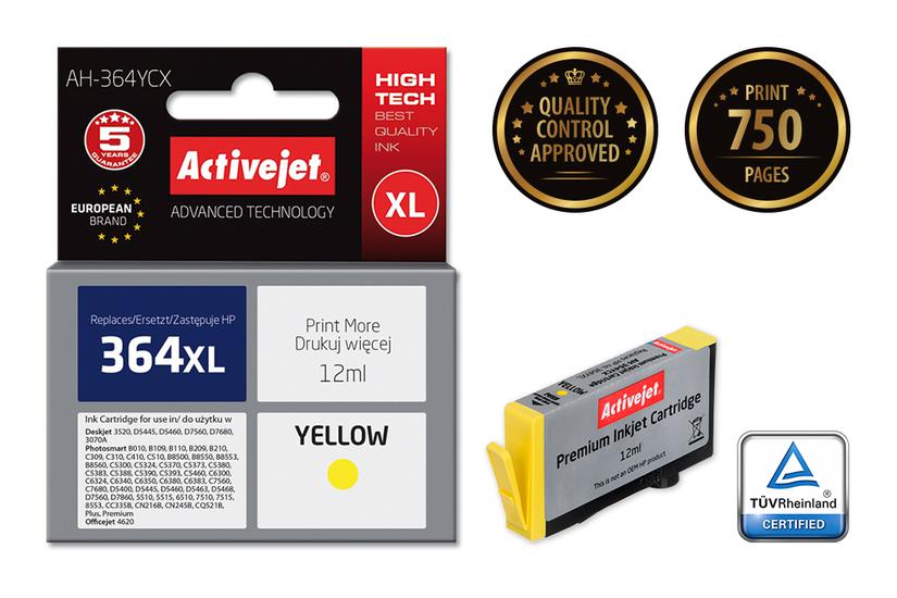 Activejet AH-364YCX Blæk (erstatning HP 364XL CB325EE; Premium; 12 ml; gul)