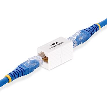 StarTech.com RJ45 Coupler 5-Pack, Inline Cat6 Coupler, Female to Female (F/F) T568 Connector, Unshielded Ethernet Cable Extension - 5 Pack (IN-CAT6-COUPLER-U5) - kopplingsdon f&ouml;r n&auml;tverk - vit