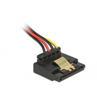 Delock Floppy 4 pin female > SATA 15 pin female metal - strømforsyningsadapter - 4-PIN mini-strømforsyningsforbinder til SATA strøm - 30 cm