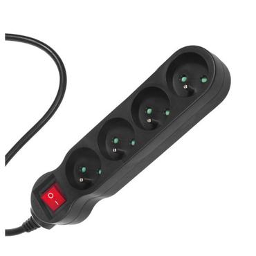 Maclean MCE181 stikd&aring;se 3 m 4 AC stikkontakt(er) Indend&oslash;rs Sort