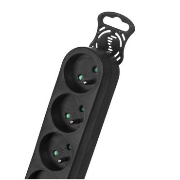 Maclean MCE181 stikd&aring;se 3 m 4 AC stikkontakt(er) Indend&oslash;rs Sort