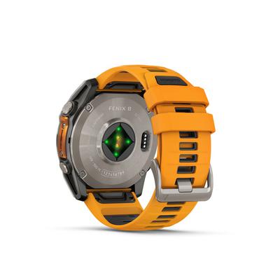 Garmin Fenix 8 3,56 cm (1.4") AMOLED 51 mm Digital 454 x 454 pixel Berøringsskærm Titanium Wi-Fi GPS (satellit)