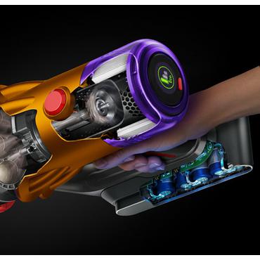 Dyson V12 Slim Absolute 2-i-1 stangst&oslash;vsuger Batteri Dry Hygiejnefilter Posel&oslash;s Nikkel, Lilla