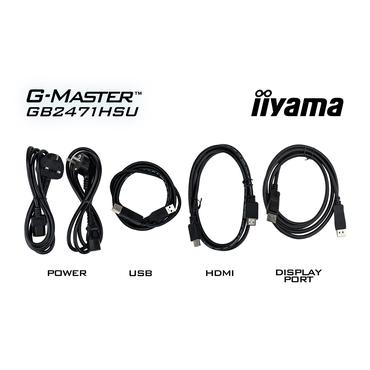iiyama G-MASTER GB2471HSU-B1 computersk&aelig;rm 60,5 cm (23.8") 1920 x 1080 pixel Fuld HD Sort