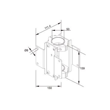 Multibrackets M Pro monteringskomponent - svart
