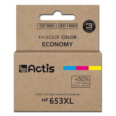 Actis KH-653CR printerbl&aelig;k, erstatning HP 653XL 3YM74AE; Premium; 18 ml; 300 sider; farve