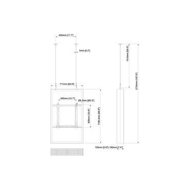 Multibrackets M Pro Series monteringssats - låg profil - för 2 LCD-paneler med digitala skyltar - medium - svart