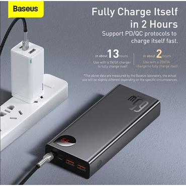 Baseus PPIMDA-D01 powerbank Polymer 20000 mAh Sort