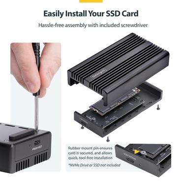 StarTech.com 1USB4-NVME-ENCLOSURE drevkabinet SSD kabinet Sort M.2