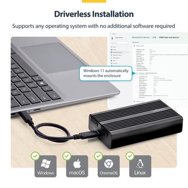 StarTech.com 1USB4-NVME-ENCLOSURE drevkabinet SSD kabinet Sort M.2