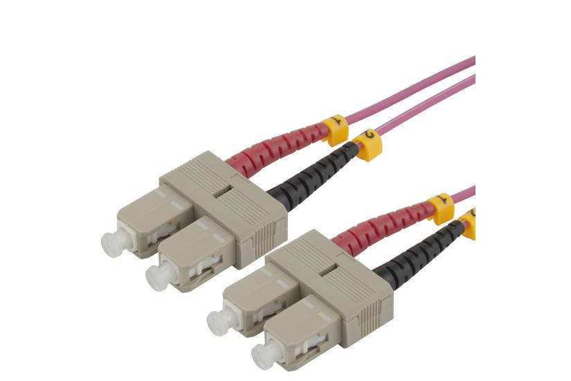 Deltaco SCSC-15-OM4 InfiniBand og fiberoptisk kabel 1,5 m 2x SC Lyser&oslash;d