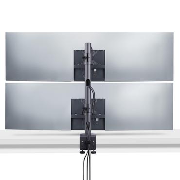 StarTech.com Desk Mount For 2x Vertically Stacked Monitors, Dual 49", TAA monteringssats - f&ouml;r 2 LCD-sk&auml;rmar / b&ouml;jda LCD-sk&auml;rmar - snabbkoppling - svart - TAA-kompatibel