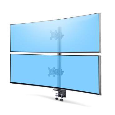 StarTech.com Desk Mount For 2x Vertically Stacked Monitors, Dual 49", TAA monteringssats - f&ouml;r 2 LCD-sk&auml;rmar / b&ouml;jda LCD-sk&auml;rmar - snabbkoppling - svart - TAA-kompatibel