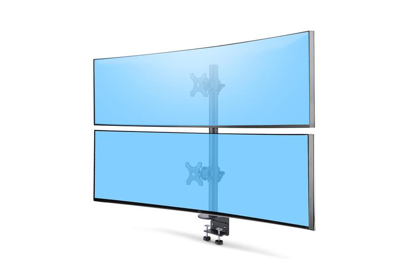 StarTech.com Desk Mount For 2x Vertically Stacked Monitors, Dual 49", TAA monteringssats - f&ouml;r 2 LCD-sk&auml;rmar / b&ouml;jda LCD-sk&auml;rmar - snabbkoppling - svart - TAA-kompatibel