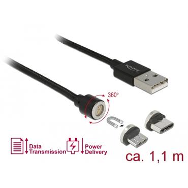Delock - USB-C-kabelupps&auml;ttning - 1.1 m
