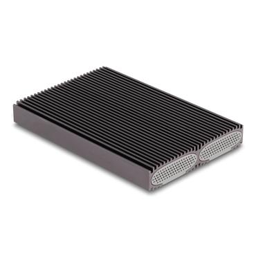 Delock - lagringspakning - external, dual combo, toolfree - M.2 Card (PCIe NVMe & SATA) - USB-C 3.2 (Gen 2x1)