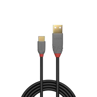Lindy 36887 USB-kabel USB 2.0 2 m USB A USB C Sort, Gr&aring;