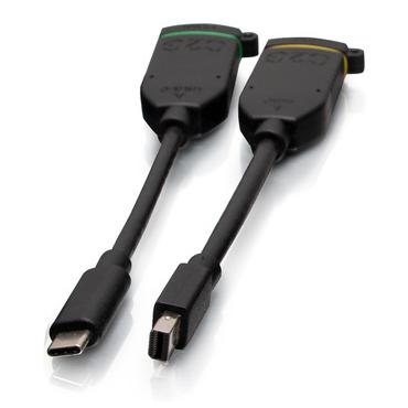 C2G Universal 4K HDMI Dongle Adapter Ring with Color Coded Mini DisplayPort and USB-C - videoadaptersats - Mini DisplayPort / HDMI / USB-C