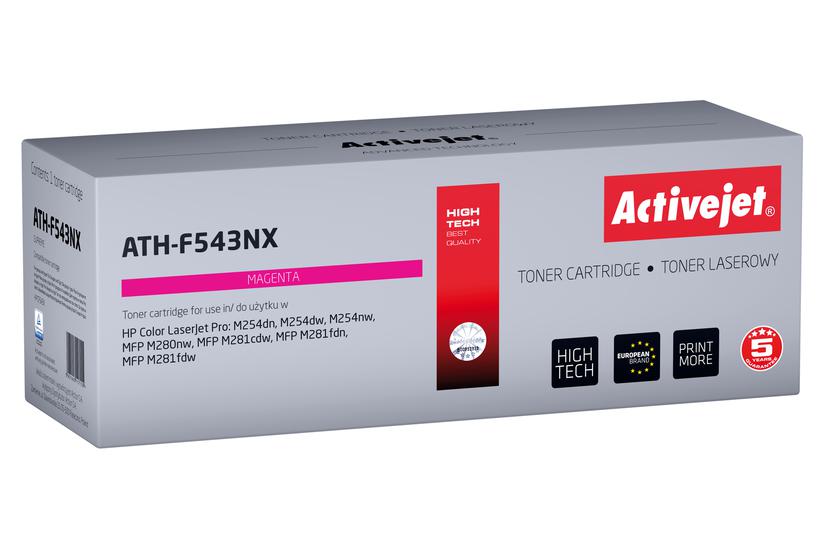 Activejet ATH-F543NX Tonerpatron til HP-printere; Erstatning HP 540 CF543X; Supreme; 2500 sider; magenta