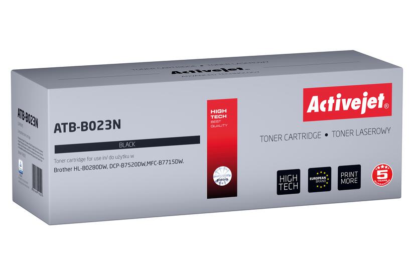 Activejet tonerpatron ATB-B023N (erstatning Brother TN-B023; Supreme; 2000 sider; sort)