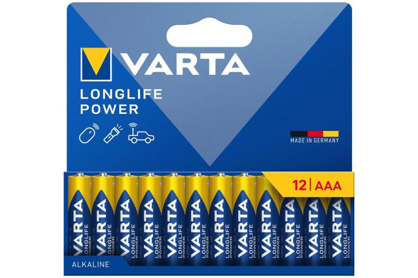 Varta Longlife Power batteri - 12 x AAA / LR03 - Alkalisk