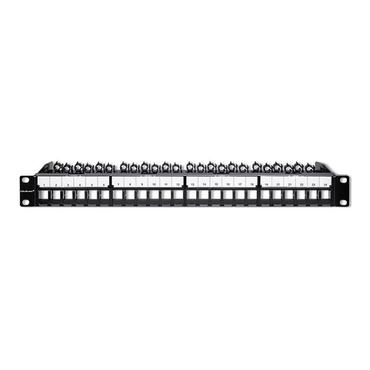 Qoltec patch-panel - 1U - 19" - solidt stål