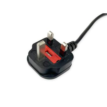 Equip 112300 el-ledning Sort 2 m IEC C13 BS 1363