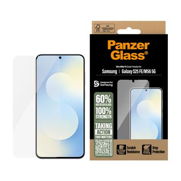 PanzerGlass &reg; Sk&aelig;rmbeskyttelse Samsung Galaxy S25 FE 5G | M56 5G | Ultra-Wide Fit