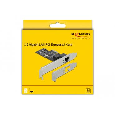 Delock PCI Express x1 Card to 1 x 2.5 Gigabit LAN - netværksadapter - PCIe 2.1 - 2.5GBase-T x 1