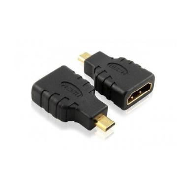 Techly IADAP-HDMI-MD kabel k&oslash;nsskifter Micro HDMI D Sort