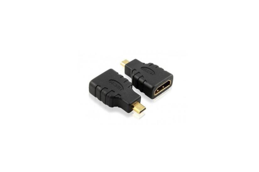 Techly IADAP-HDMI-MD kabel k&oslash;nsskifter Micro HDMI D Sort