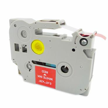 MediaRange Schriftbandkassette wei&szlig; auf rot 8m x 12mm (MRBTZ435)