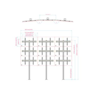 Multibrackets M Pro Series MBFMC3x3U monteringssæt