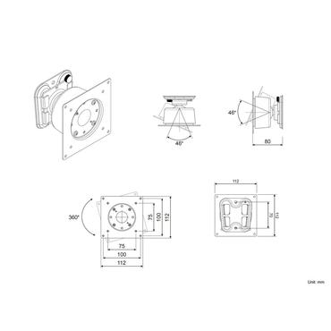 Multibrackets M monteringssats - för bildskärm/surfplatta - svart