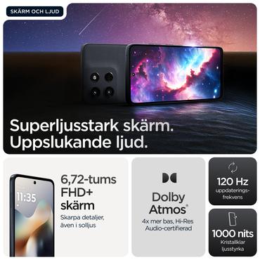 Motorola Moto G56 - pantone svart ostron - 5G peksk&auml;rmsmobil - 256 GB - GSM