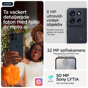 Motorola Moto G56 - pantone svart ostron - 5G peksk&auml;rmsmobil - 256 GB - GSM