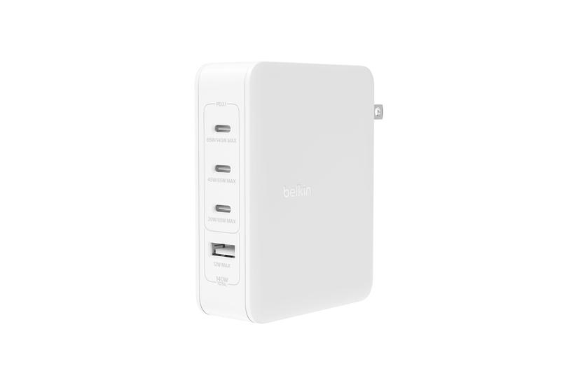 Belkin BoostCharge Pro str&ouml;madapter - GaN-teknik - 3 x USB-C, USB - 140 Watt