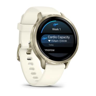 Garmin Venu 4 3,05 cm (1.2") AMOLED 41 mm Digital 390 x 390 pixel Berøringsskærm Guld Wi-Fi GPS (satellit)
