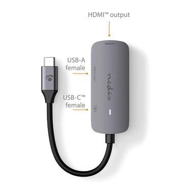 Nedis USB Multi-Port Adapter - Grey